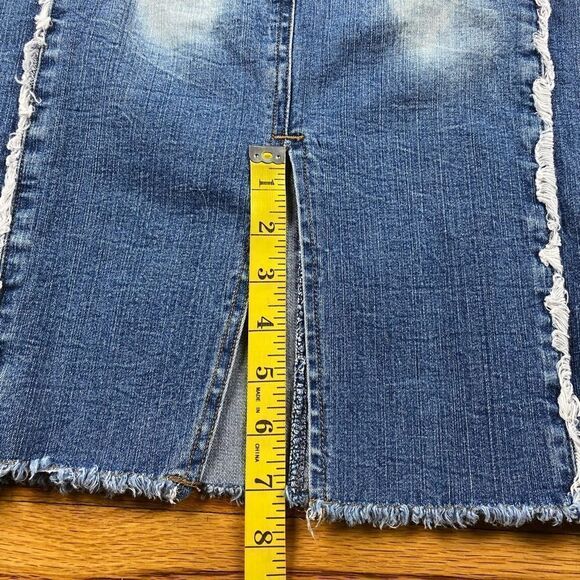 RAMPAGE 90s Vintage Jean Midi skirt Size Small - Picture 5 of 9